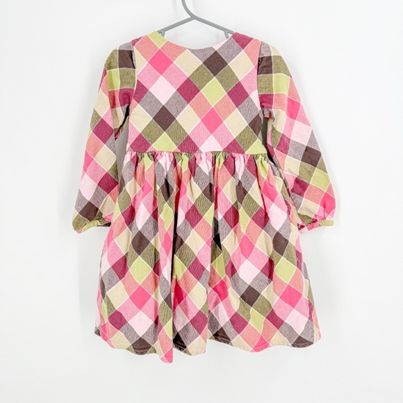Gymboree Pink and Brown Puff Sleeve Dress - Picture 3 of 3